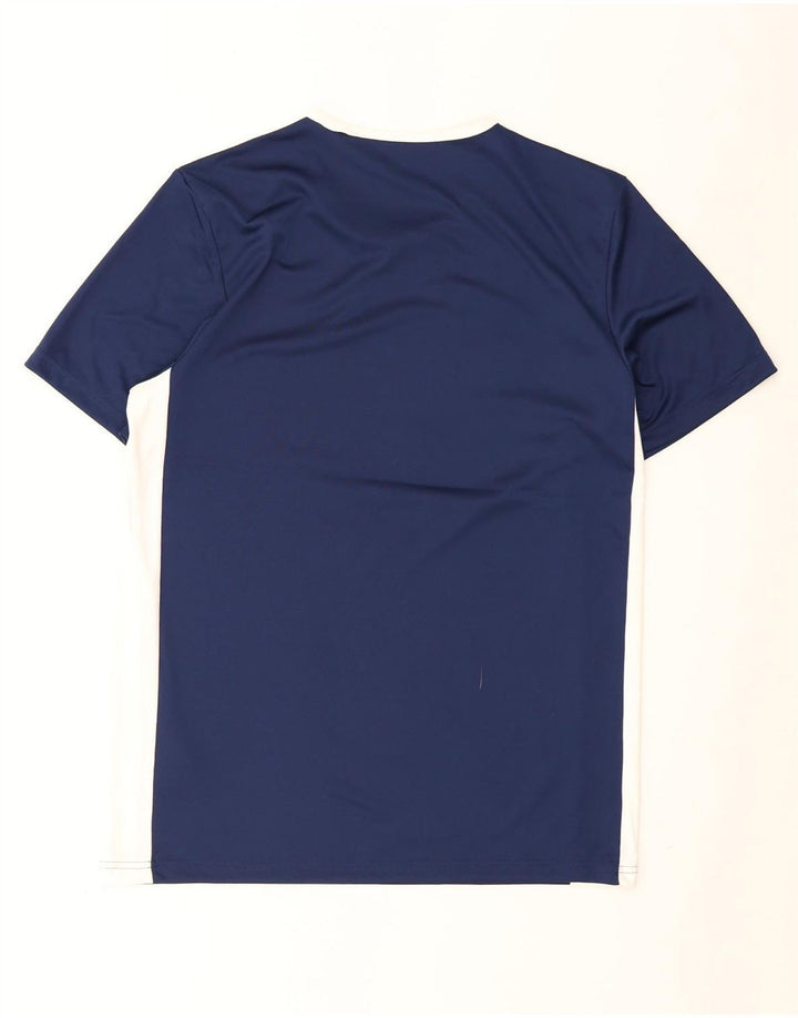 Adidas Herre Aeroready T-Shirt Top Medium Navy Blue Colourblock Polyester