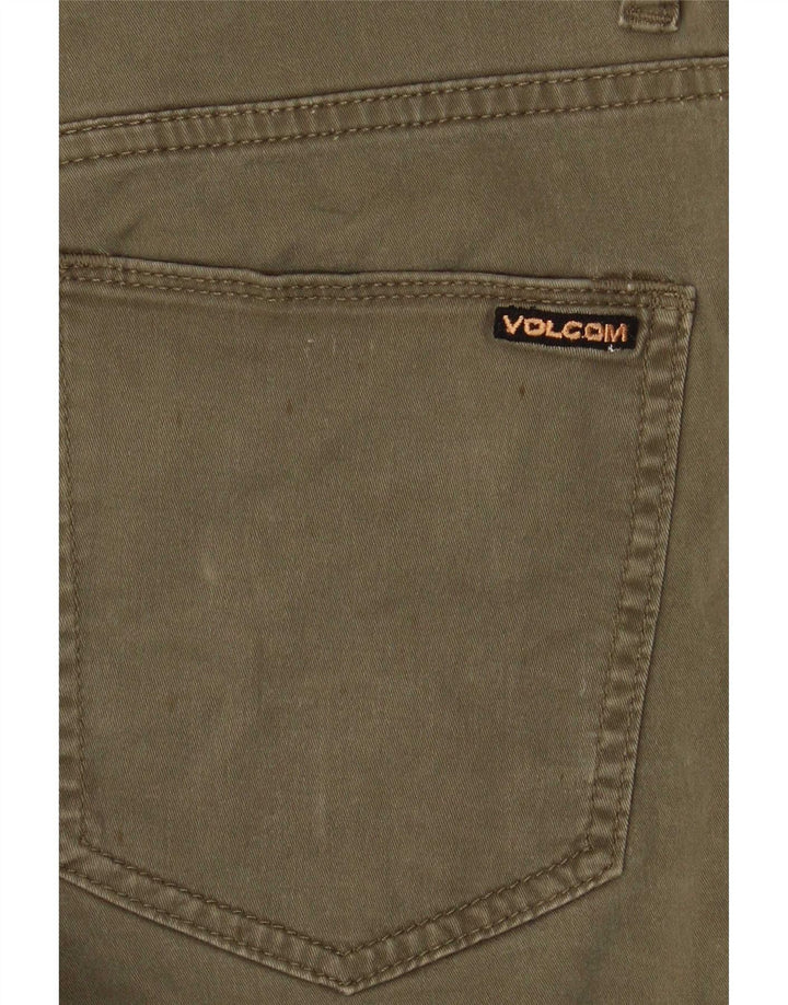 Volcom Herre Solver Denim Shorts W30 Medium Khaki Bomuld