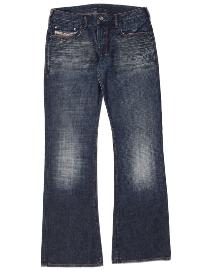 Diesel Dame Bootcut Jeans W32 L34 Blå Bomuld