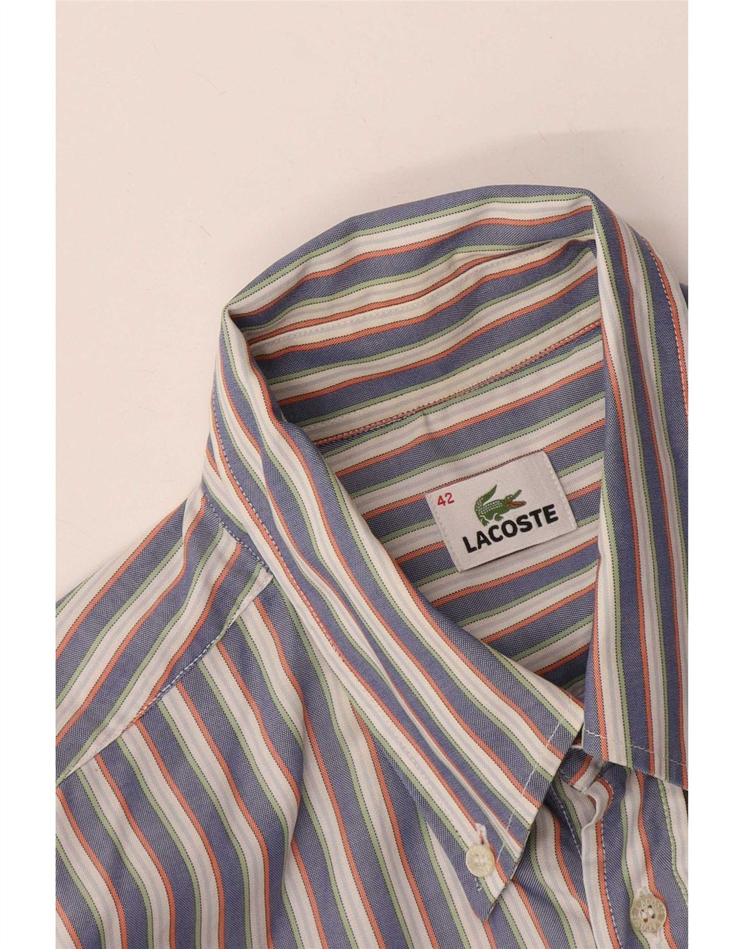 Lacoste Herreskjorte str. 42 Large Gråstribet