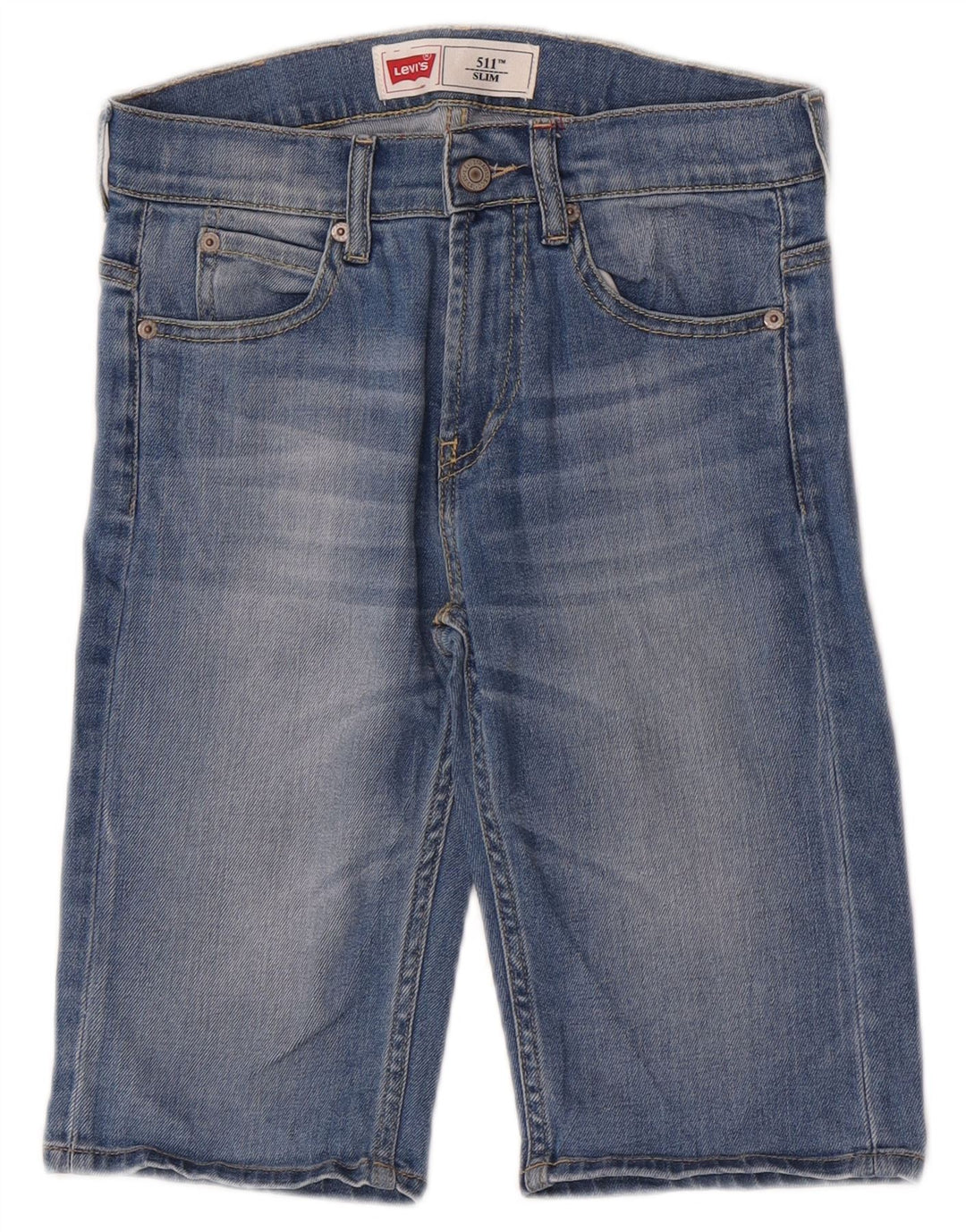 Levi's Boys 511 Slim Denim Shorts 13-14 år W26 Blue Cotton