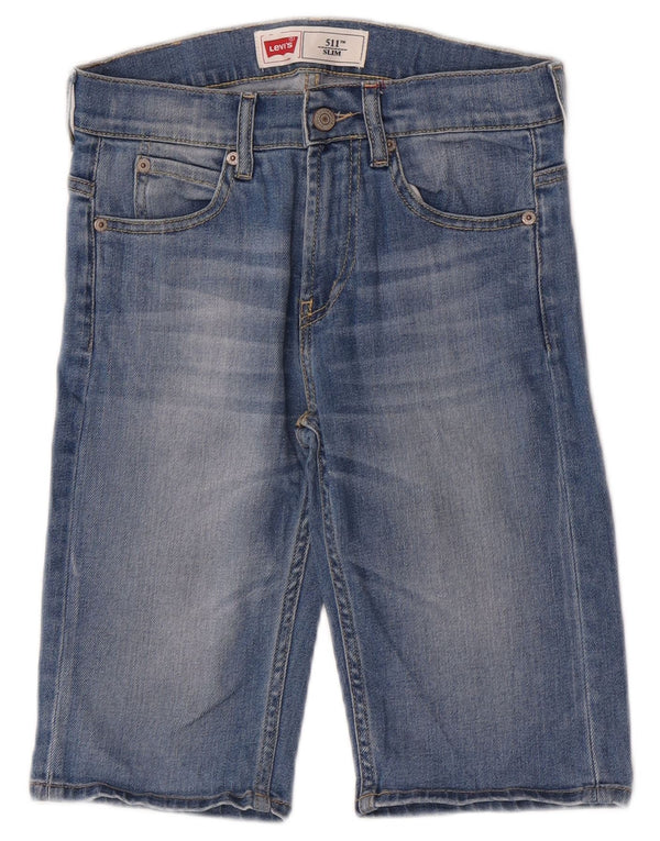Levi's Boys 511 Slim Denim Shorts 13-14 år W26 Blue Cotton