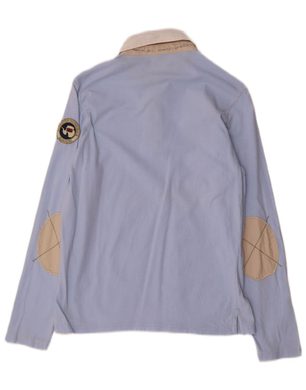 NAPAPIJRI Boys Geographic Graphic Rugby Polo Shirt 11-12 Years Blue