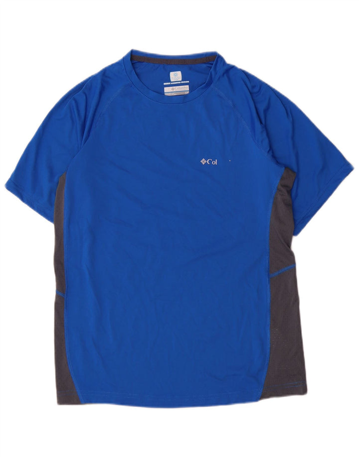 Columbia Herre Omni-Freeze Zero T-Shirt Top Lille Blå Colourblock Polyester