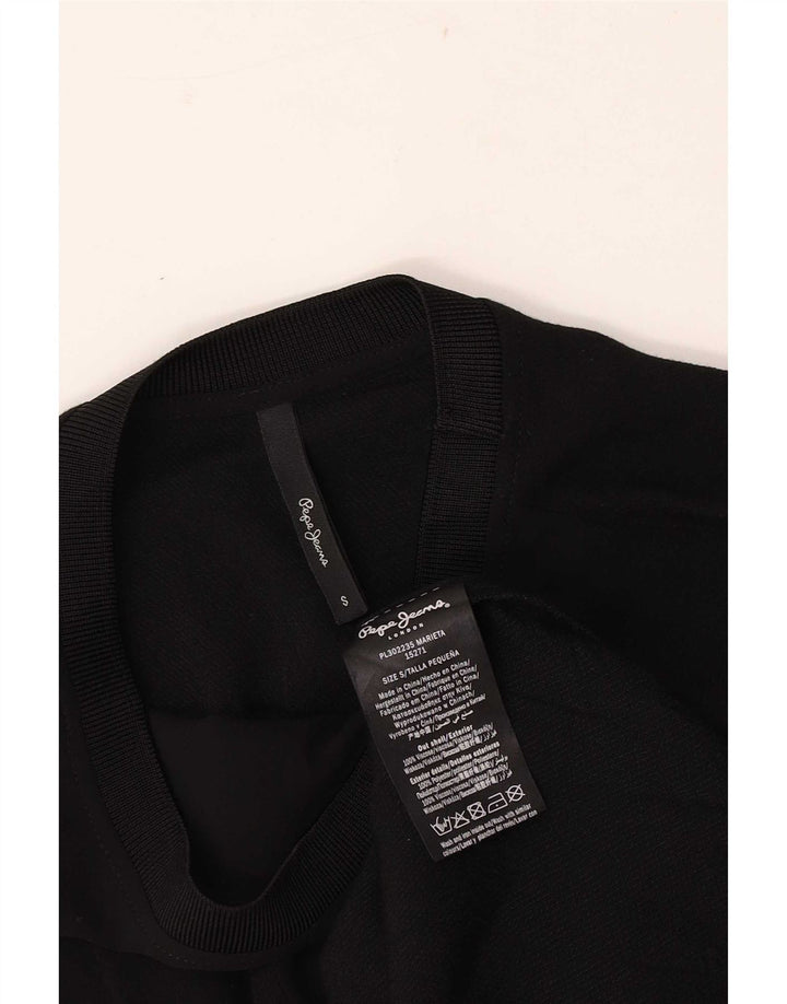 PEPE Jeans Dame Vest Top UK 10 Small Black Viscose