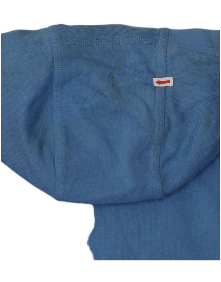 NIKE Boys Hoodie Jumper 10-11 Years Medium Blue Cotton
