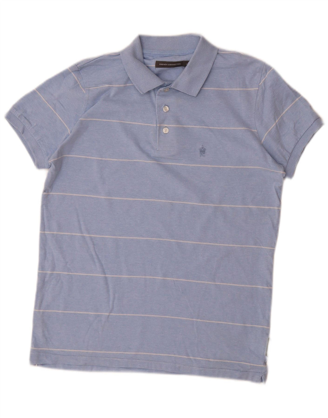 French Connection Herre poloshirt Medium blå stribet bomuld