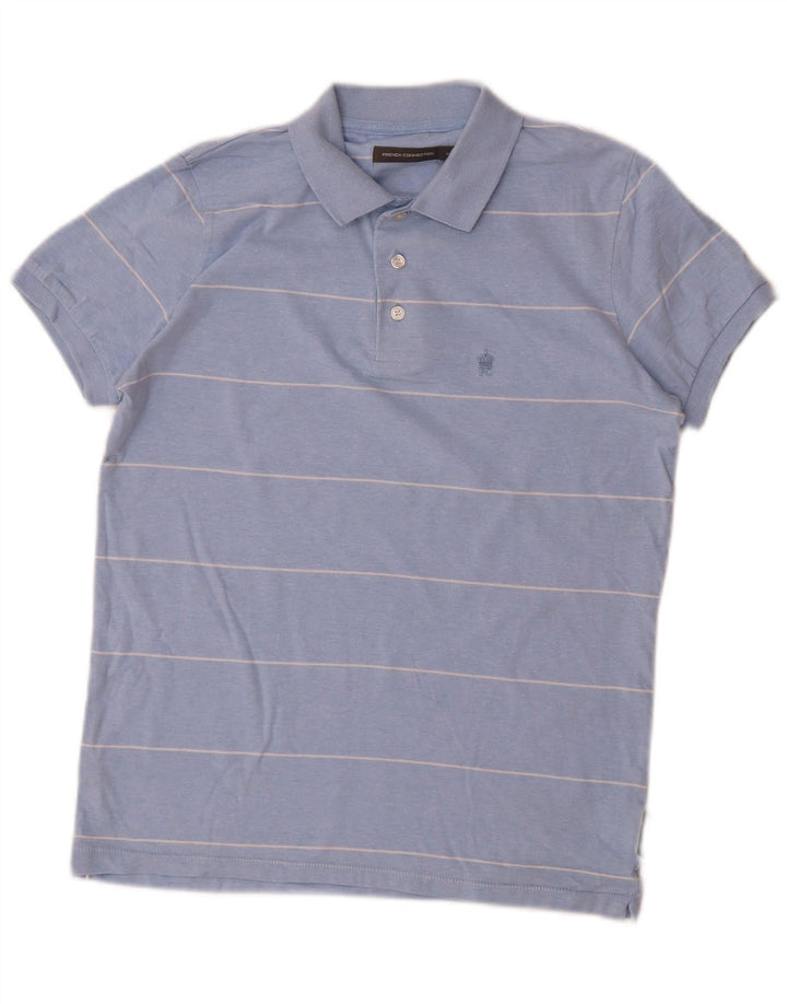 French Connection Herre poloshirt Medium blå stribet bomuld