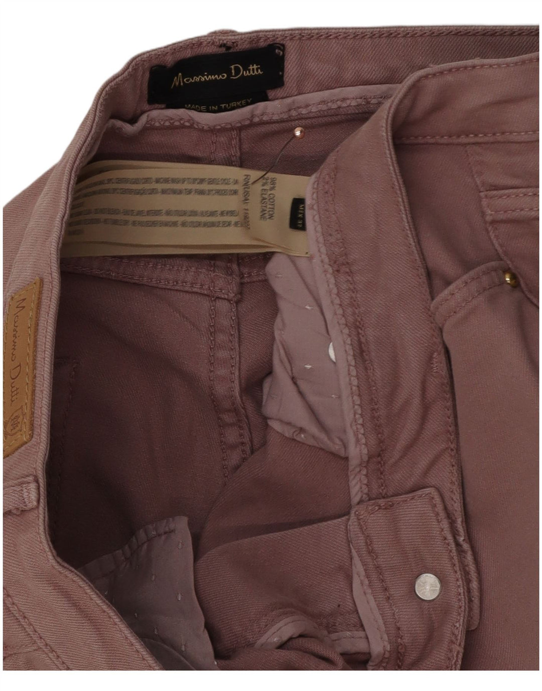 Massimo Dutti Dame Skinny Jeans W32 L30 Pink Bomuld