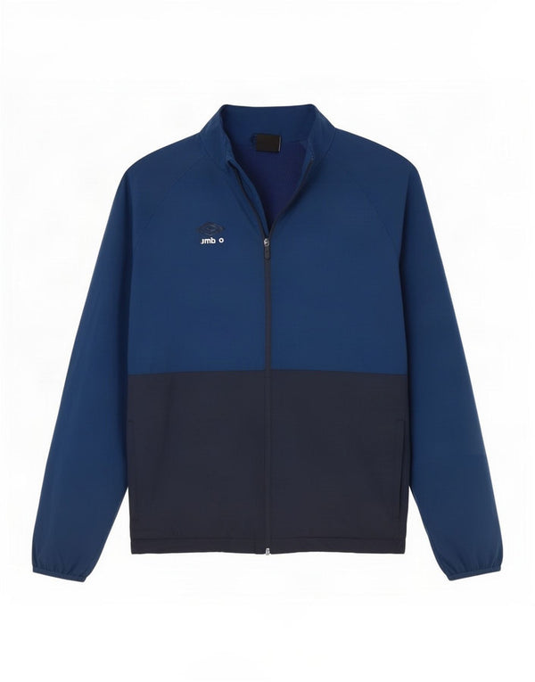 Umbro Mens Tracksuit Top Jacket Large Navy Blue Colourblock Polyester
