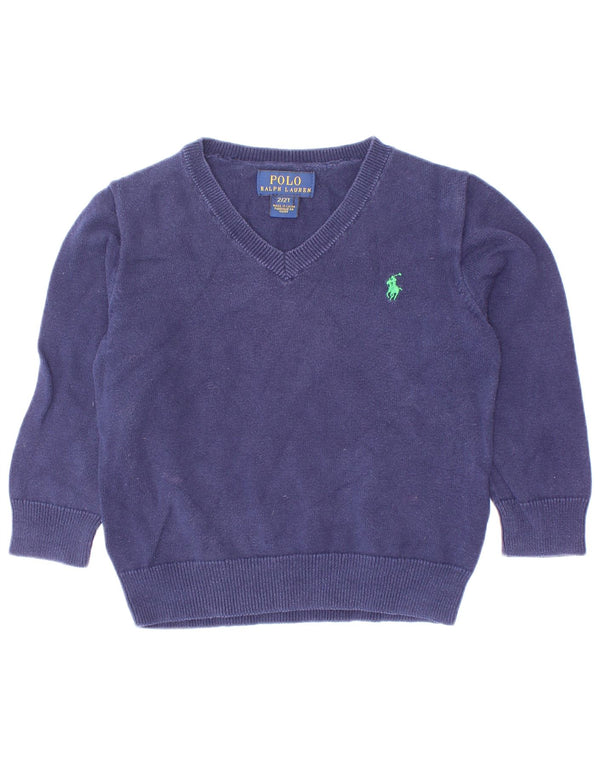 Polo Ralph Lauren Baby drenge sweater med V-hals 18-24 måneder marineblå