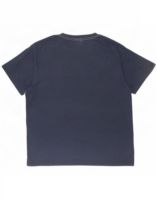 Weird Fish Herre grafisk T-shirt top 3XL marineblå bomuld