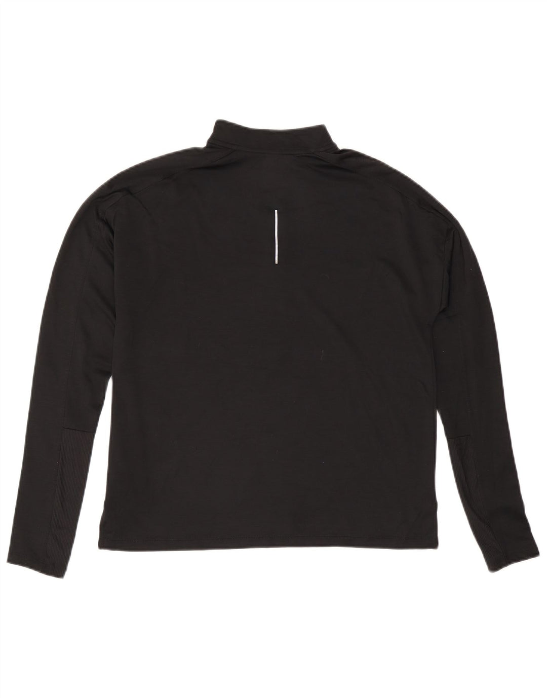 NIKE Dame Dri Fit Pullover med lynlås-hals Træningsdragt Top UK 14 Medium Sort