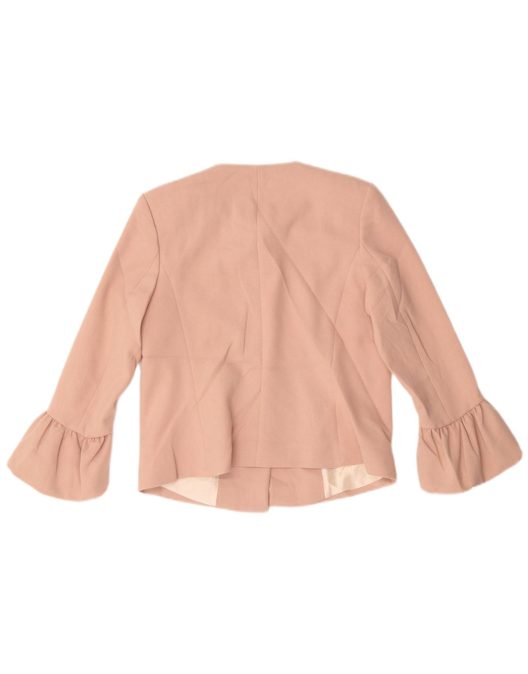 Zara Womens Crop 2-knaps blazerjakke UK 10 Small Pink Polyester