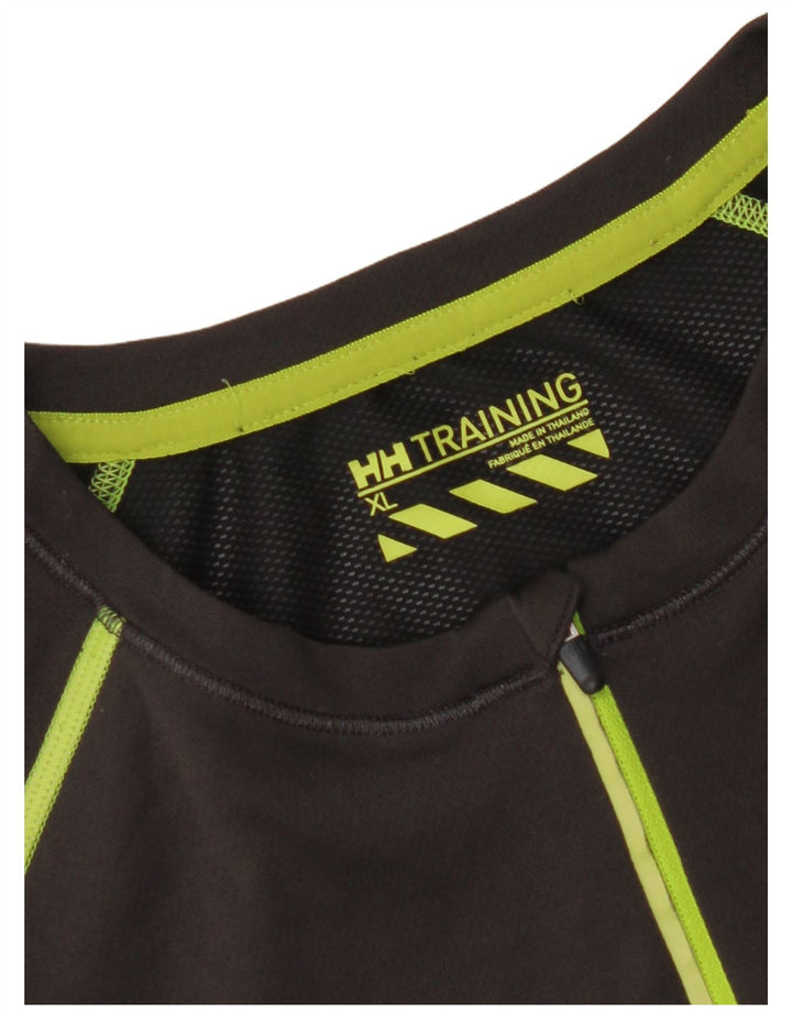 HELLY HANSEN Herre Kortærmet Pullover Træningsdragt Top XL Grå Colourblock