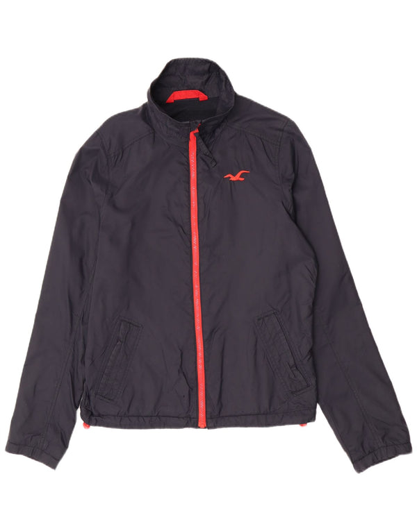 Hollister Regnjakke til mænd UK 38 Medium Navy Blue Nylon