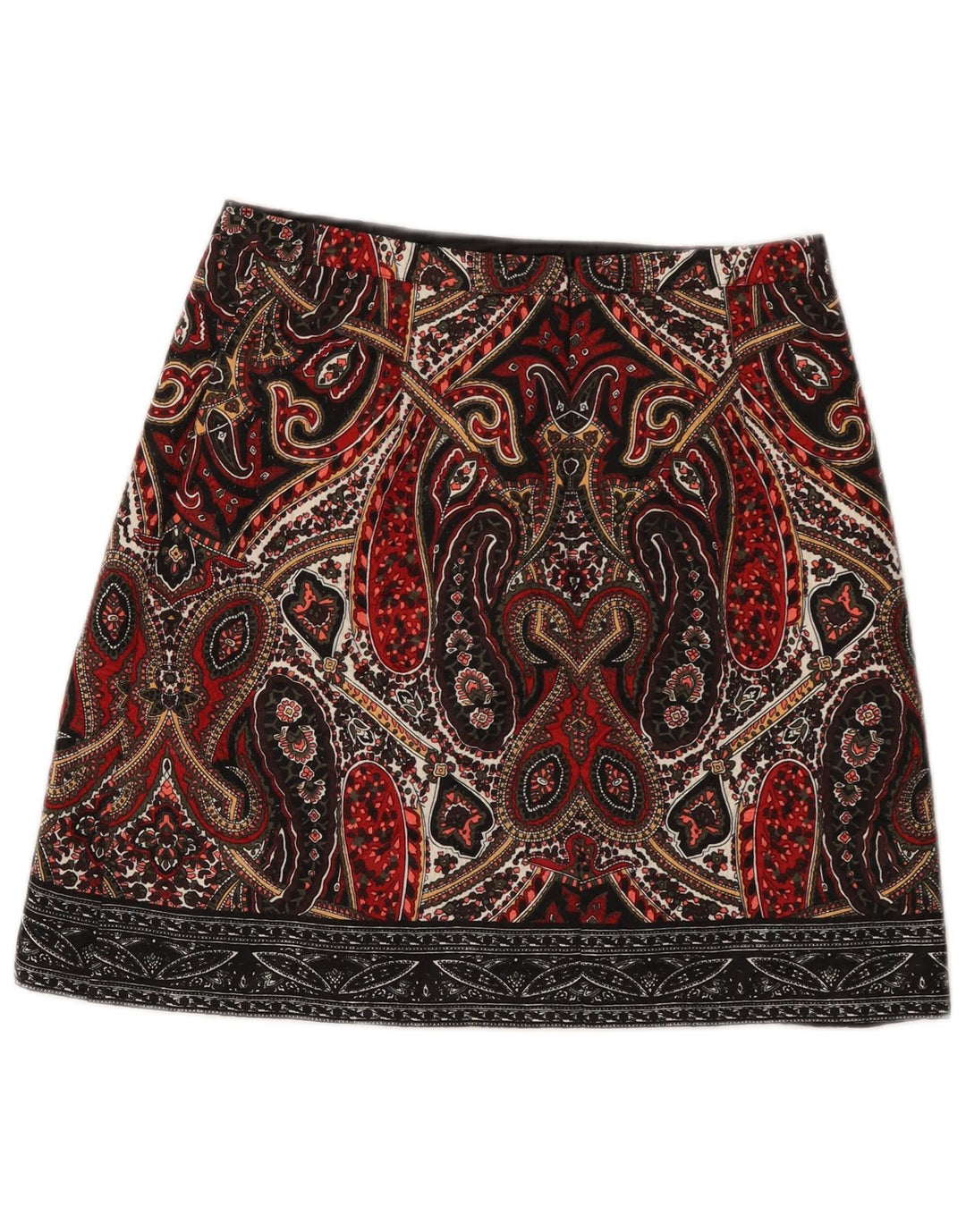 Oasis Dame Mini Nederdel UK 12 Medium W28 Flerfarvet Paisley Polyester