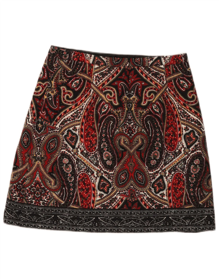 Oasis Dame Mini Nederdel UK 12 Medium W28 Flerfarvet Paisley Polyester