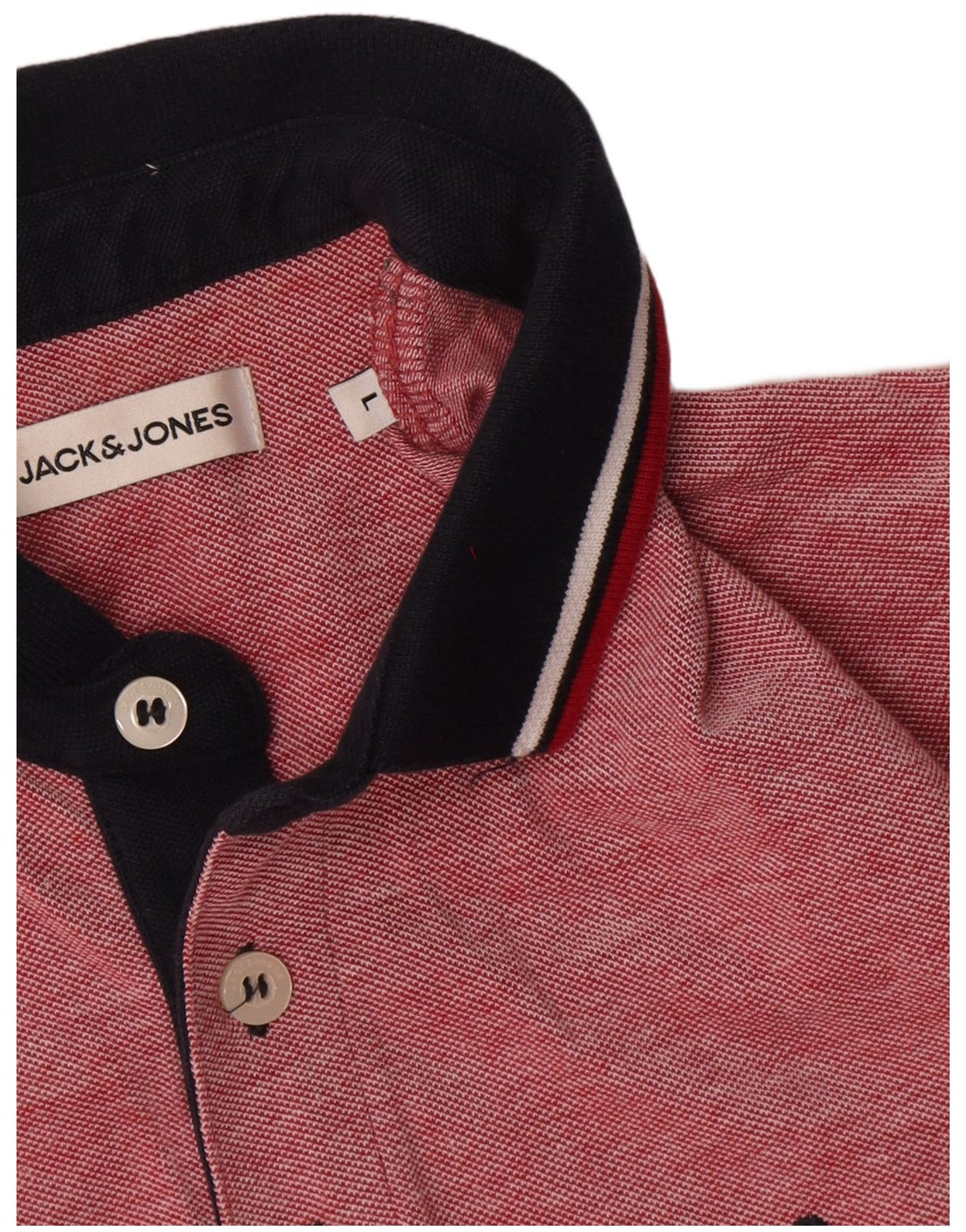 Jack & Jones herre poloshirt Stor rød Colourblock Bomuld
