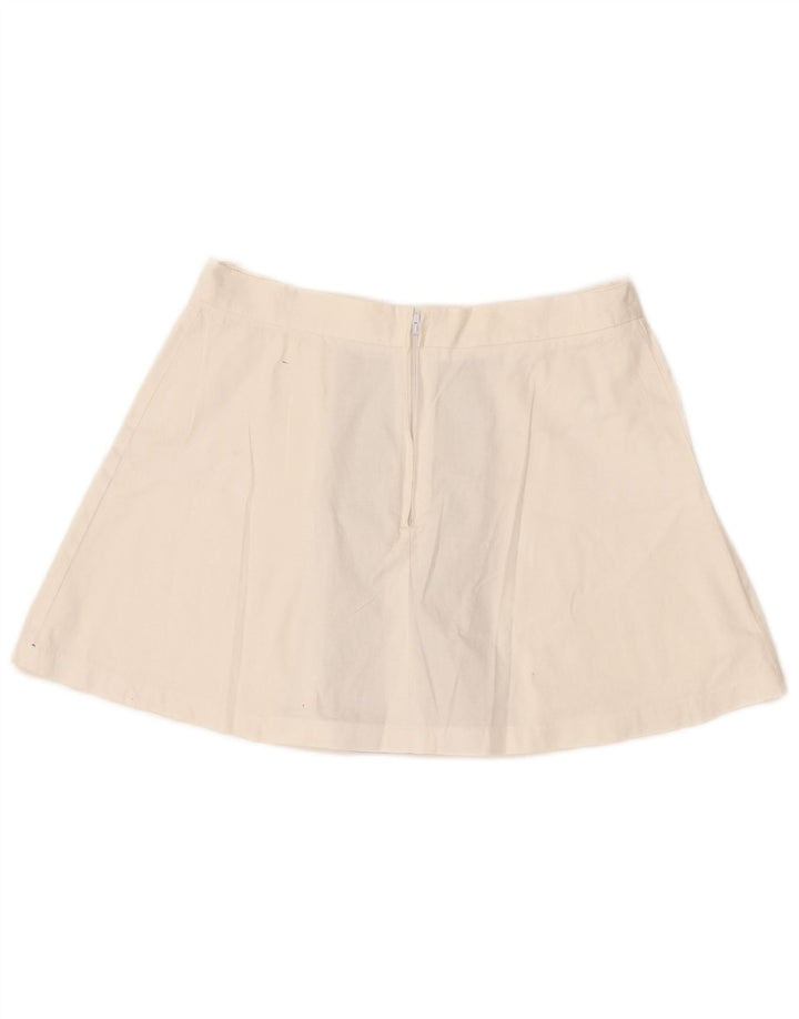 Vintage mininederdel til kvinder W30 Medium marineblå farveblok