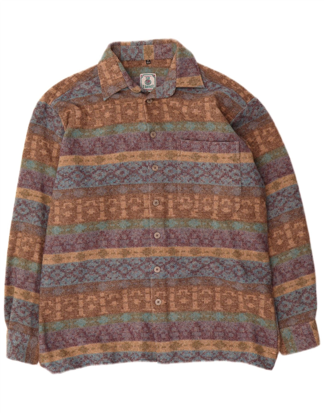 Club D'Amingo herre flannelskjorte str. 38/40 Medium Flerfarvet Fair Isle