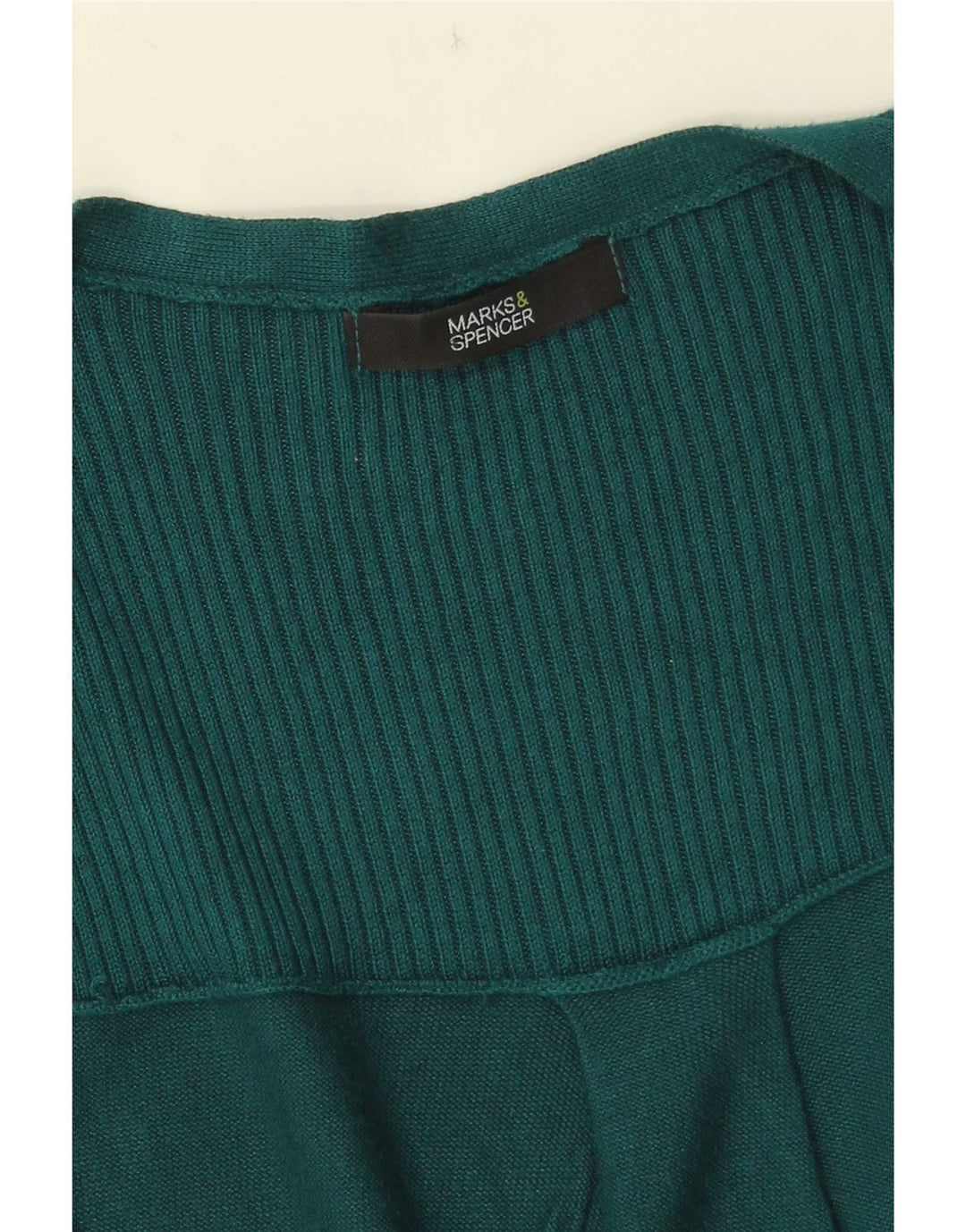 Marks & Spencer Dame ærmeløs cardigan sweater UK 12 Medium Green
