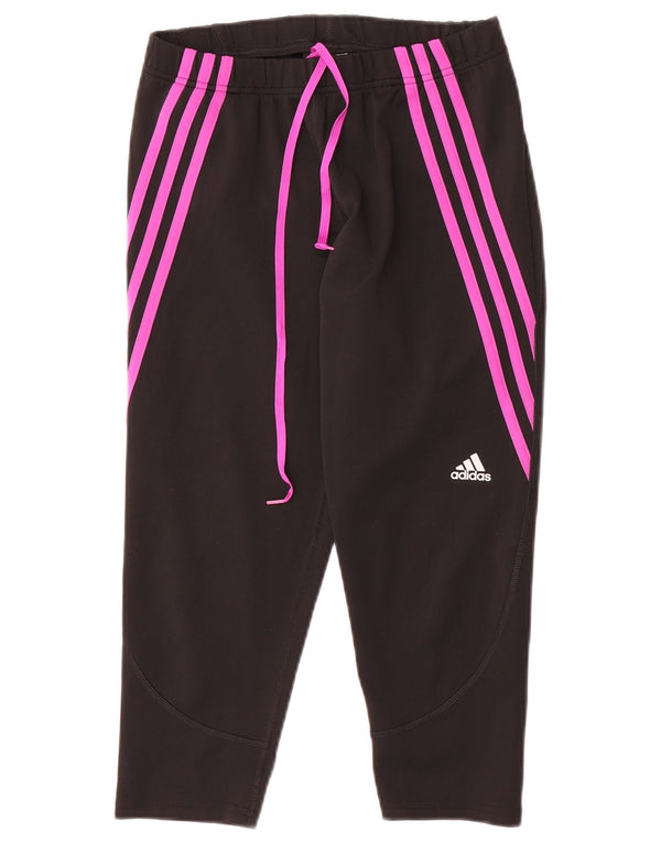 Adidas Womens Crop træningsdragt Bukser UK 12/14 Medium Black Polyester