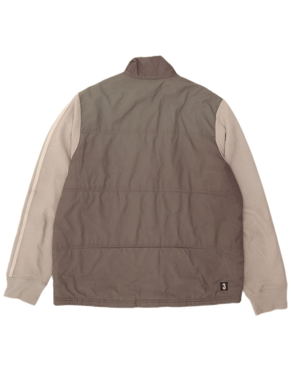 Adidas Polstret Herrejakke UK 40 Large Grå Colourblock Polyester