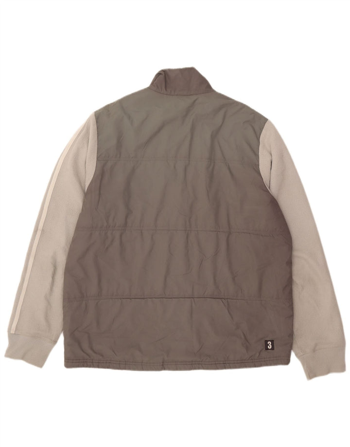 Adidas Polstret Herrejakke UK 40 Large Grå Colourblock Polyester