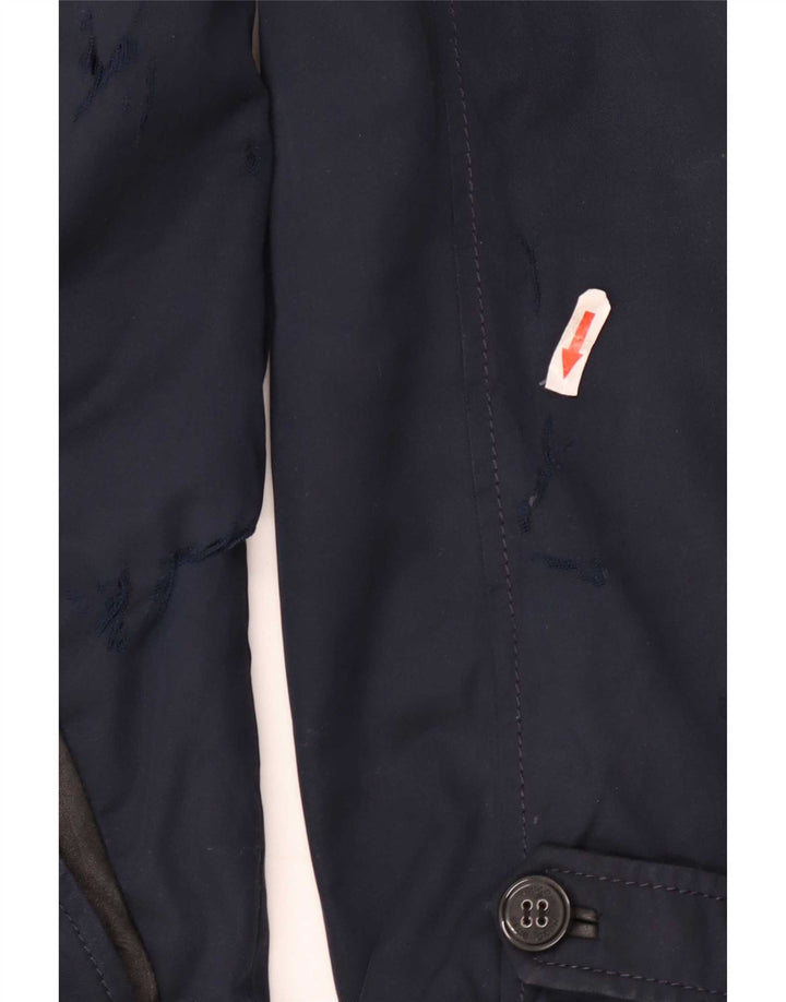 Hugo Boss Trench Coat til mænd EU 48 Mellem marineblå bomuld