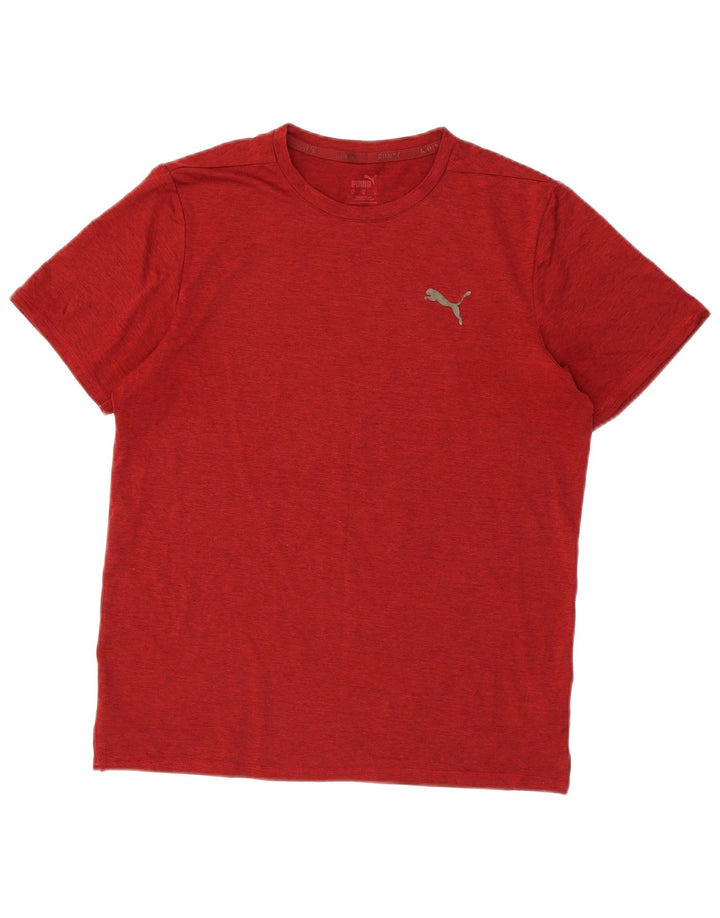 Puma Herre T-Shirt Top Medium Rød Polyester