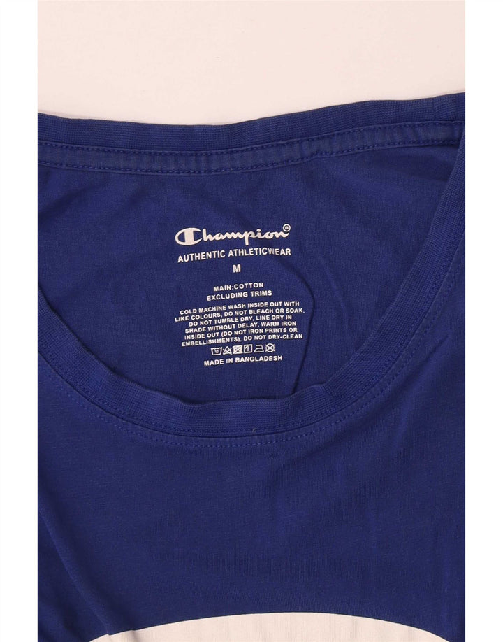 Champion Herre grafisk T-shirt Top Medium Blue Bomuld