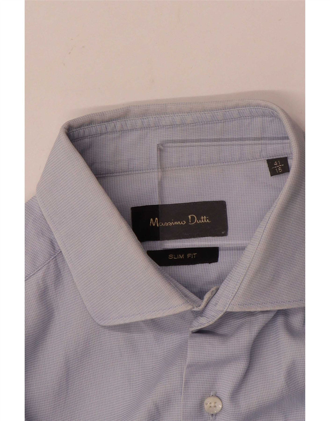 Massimo Dutti Herre Slim Fit Skjorte Str. 41 16 Stor Blå