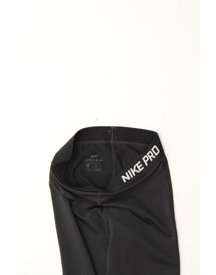 NIKE Womens Graphic Leggings UK 6 XS Black Vintage Nike and Second-Hand Nike from Messina Hembry 