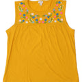 J. CREW Womens Vest Top UK 14 Medium Yellow Floral Vintage J. Crew and Second-Hand J. Crew from Messina Hembry 