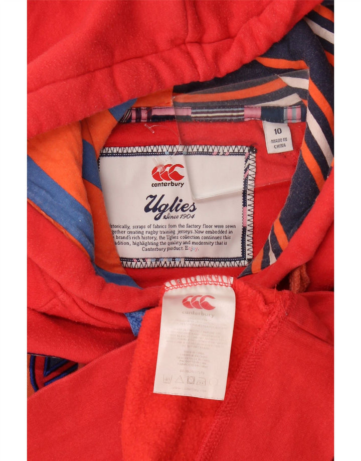 Canterbury Grafisk Oversized Hoodie Jumper UK 10 Small Red