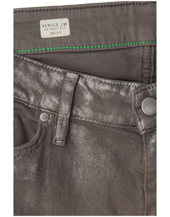 TOMMY HILFIGER Dame Venedig LW Skinny Jeans W30 L30 Grå Bomuld