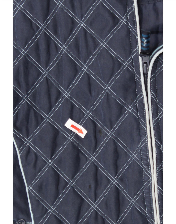 Joules Dame Quilted Gilet UK 16 Large Navy Blue Polyester