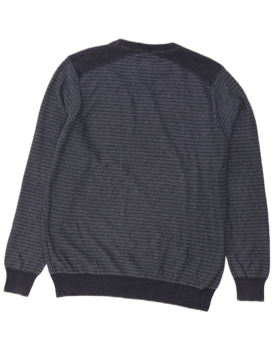 Marks & Spencer Herre sweater med rund hals, medium marineblå stribet