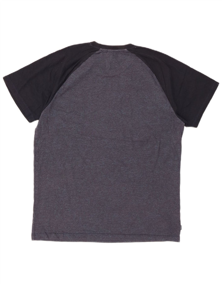 SUPERDRY Herre T-Shirt Top 2XL Marineblå Colourblock Bomuld