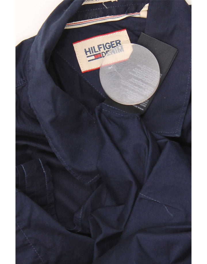 Tommy Hilfiger Kortærmet Herreskjorte Medium Navyblå Bomuld