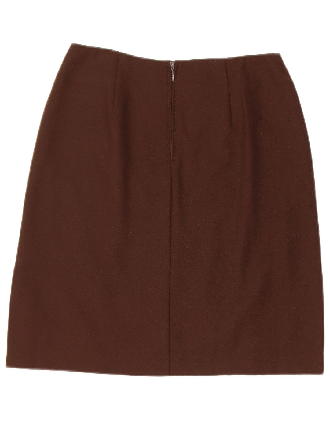 Benetton Pencil Nederdel til kvinder IT 42 Medium W26 Brun Virgin Wool