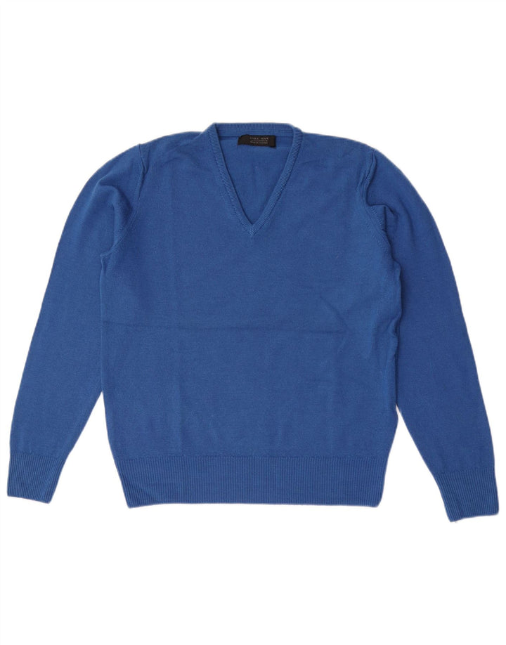 Zara Herre V-hals sweater Medium Blue