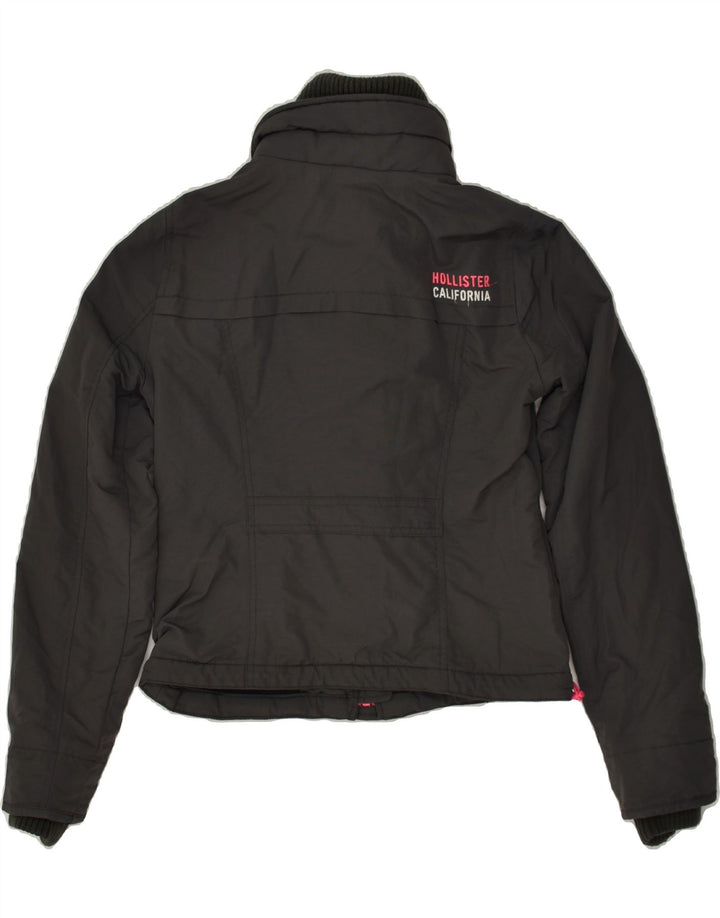 HOLLISTER Dame vindjakke UK 10 Small Grå Polyester