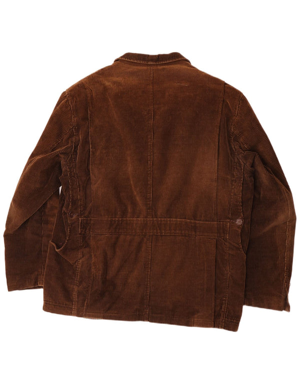 Vintage herre 3 knap fløjlsbukser blazerjakke IT 54 2XL brun bomuld
