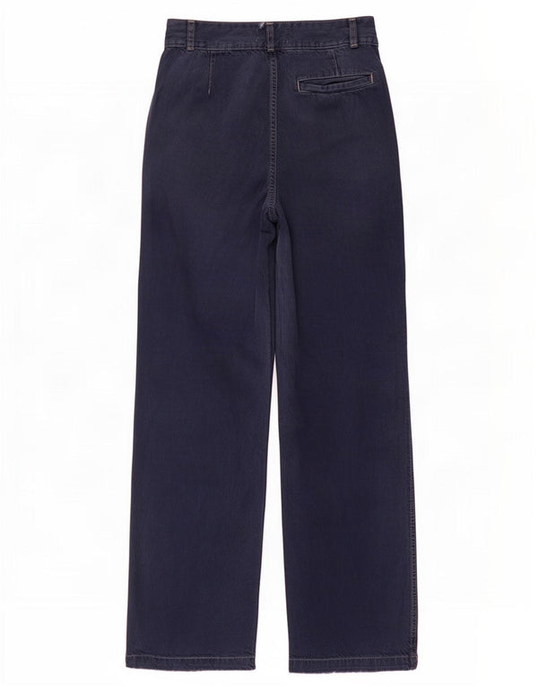 Zara Dame Højtaljede Løse Jeans EU 32 2XS W22 L28 Marineblå
