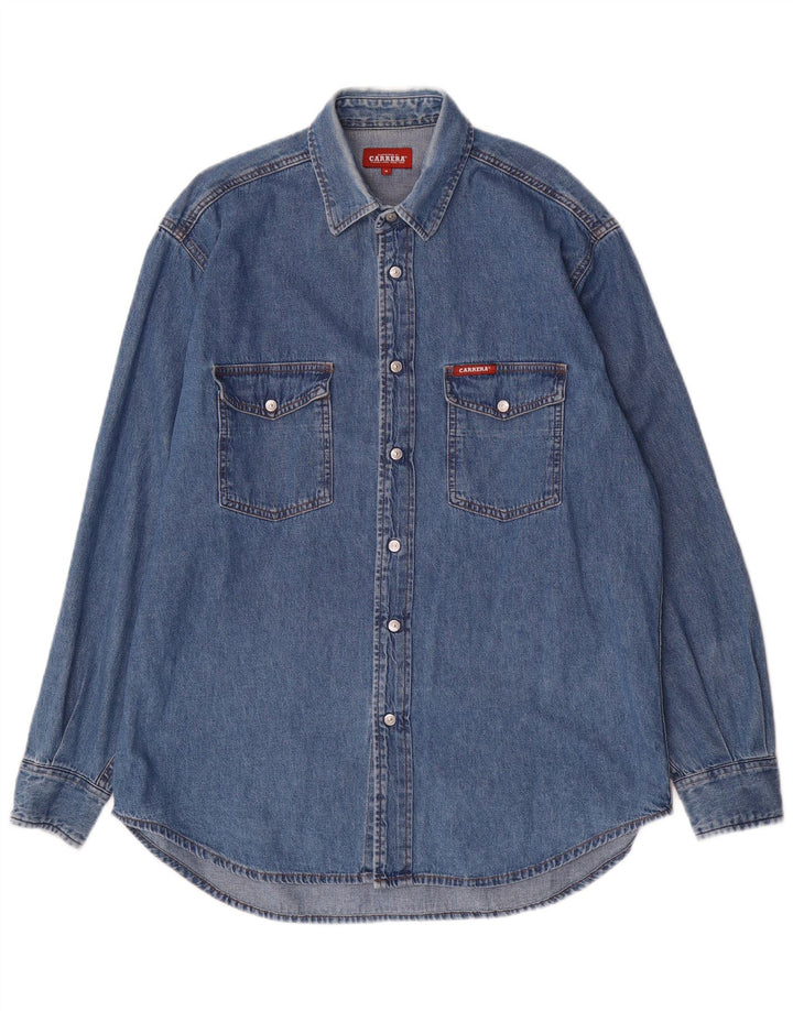 CARRERA Denimskjorte til mænd mellemblå bomuld