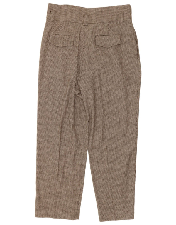 Massimo Dutti Dame Højtaljede Casual Bukser EU 40 Medium W30 L26 Brun