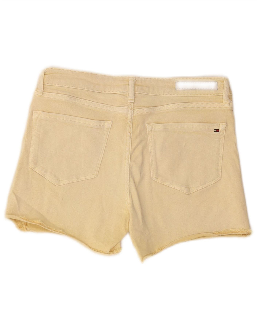 Tommy Hilfiger Kvinder Distressed Denim Shorts W28 Medium Gul Bomuld