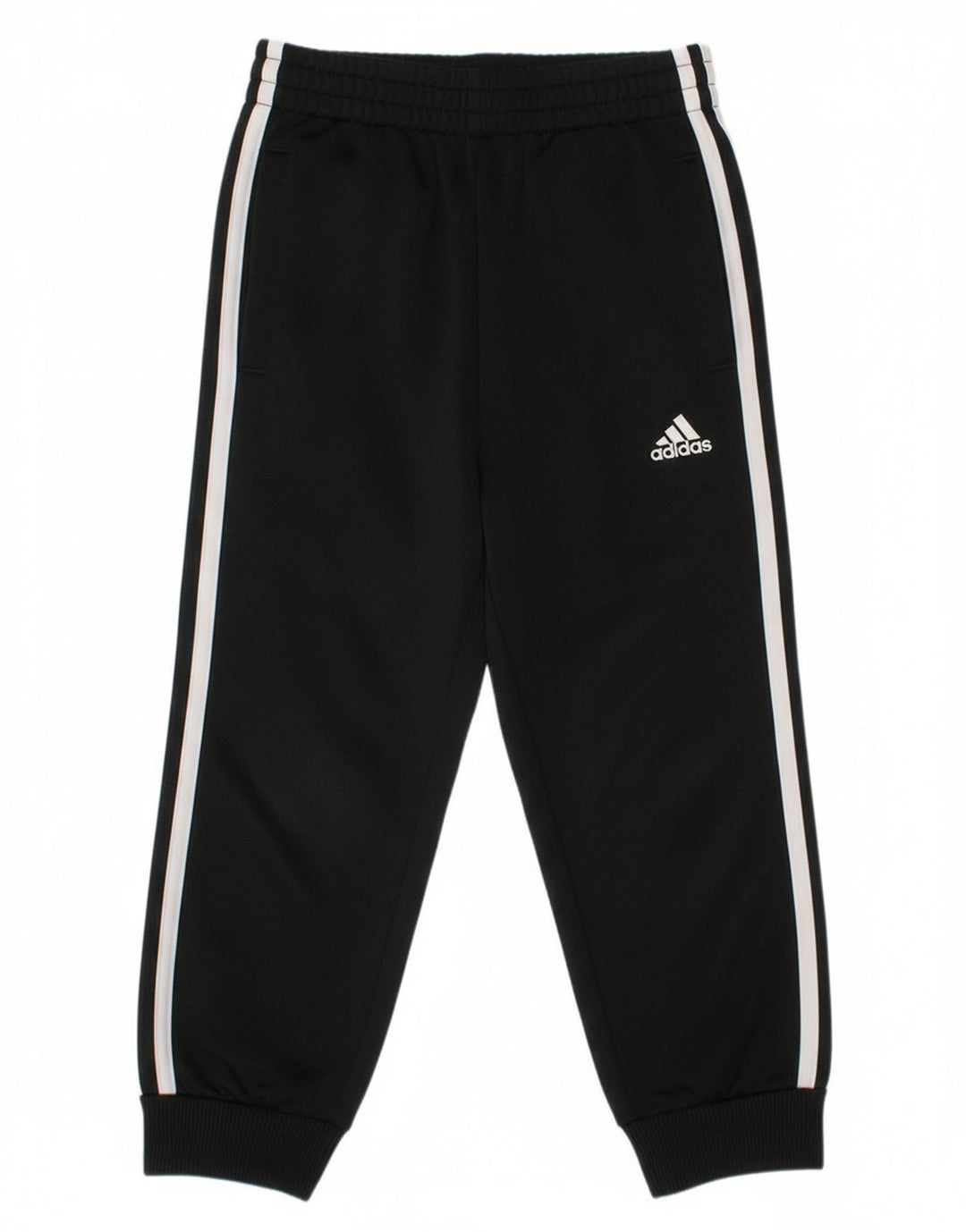 ADIDAS Boys Tracksuit Trousers Joggers 5-6 Years  Black Polyester